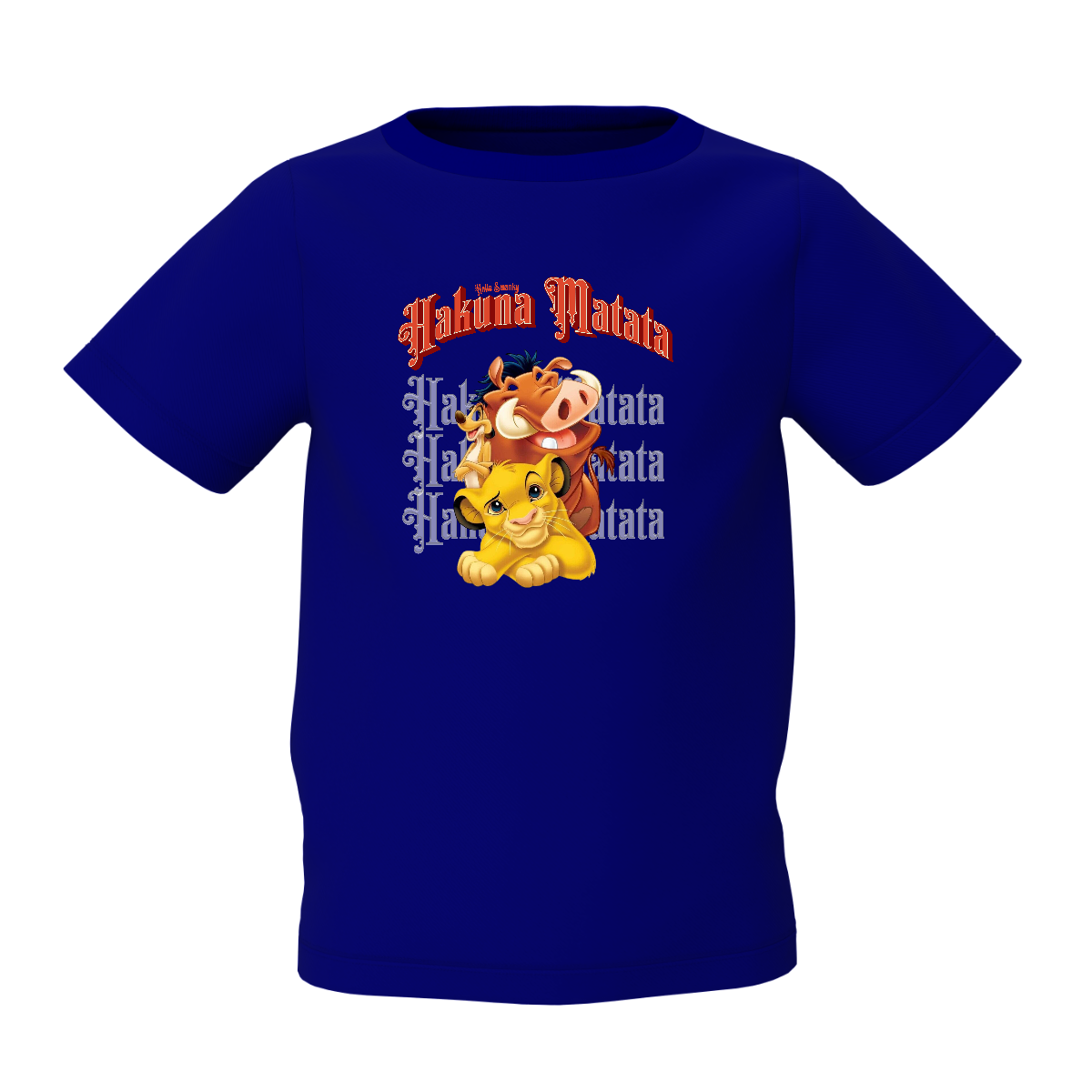 Hakuna Matata Graphic Kid’s Blue  Printed T-Shirt
