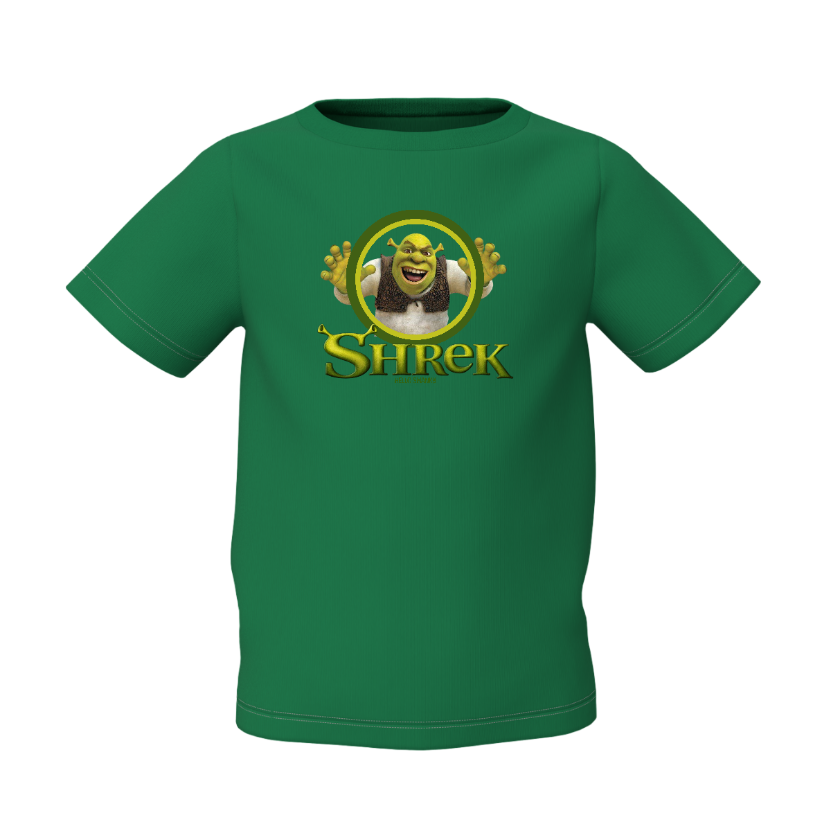 Shrek Cartoon Graphic Kid’s Green Printed T-Shirt Cute Design