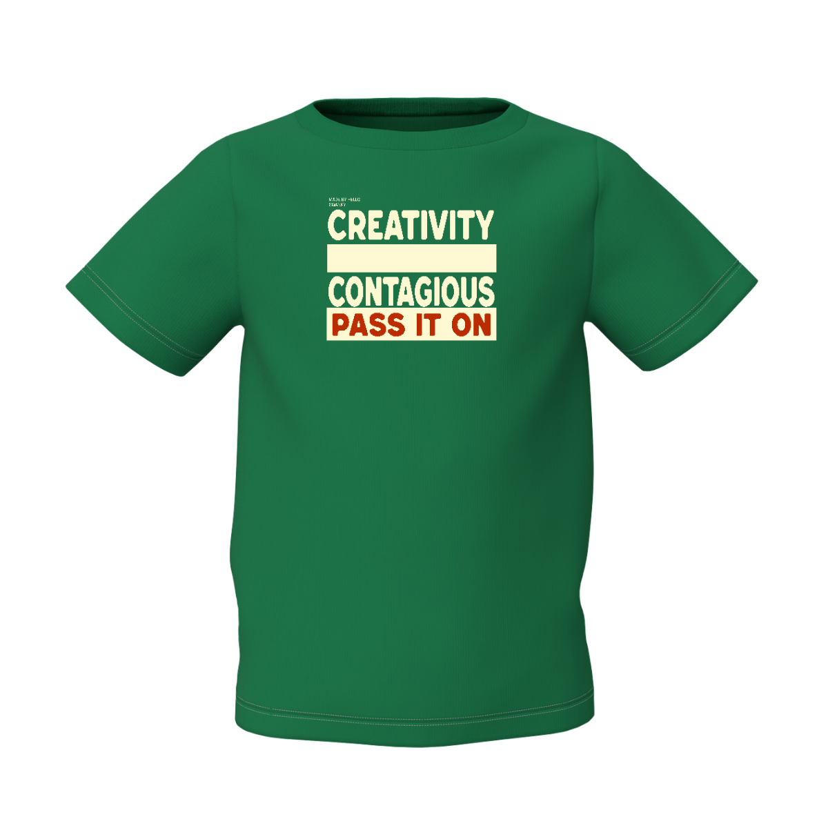 Pass It On Graphic Kid’s Green Printed T-Shirt – Fun & Stylish