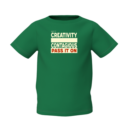 Pass It On Graphic Kid’s Green Printed T-Shirt – Fun & Stylish