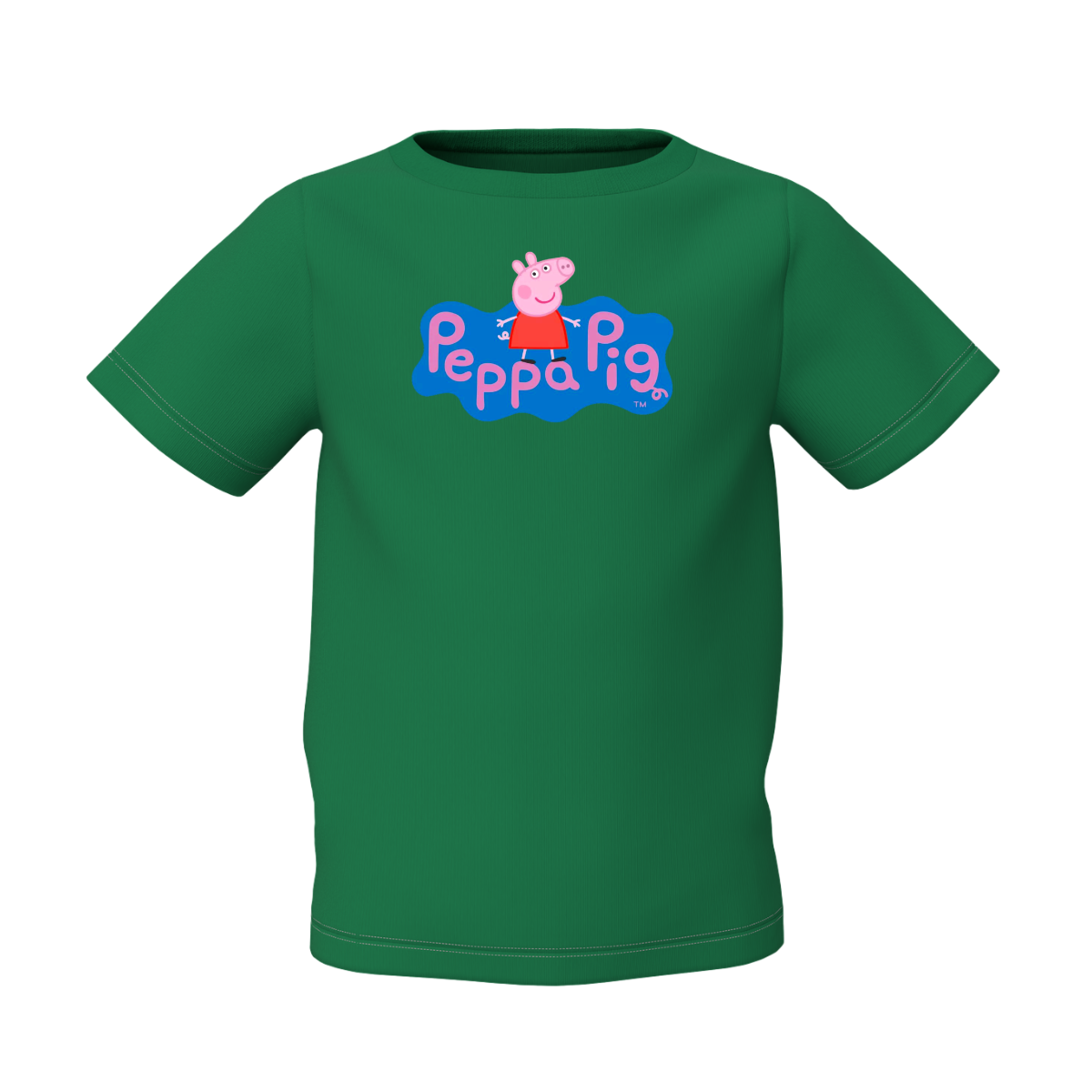 Peppa Cartoon Graphic Kid’s Green Round Neck Printed T-Shirt