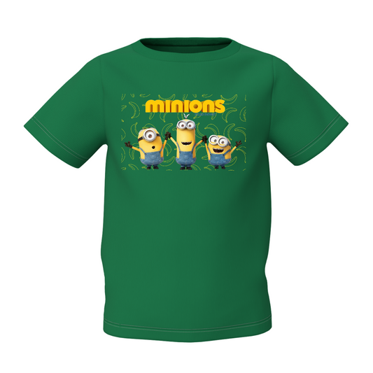 Minions Graphic Kid’s Green Printed T-Shirt for Kids Wears