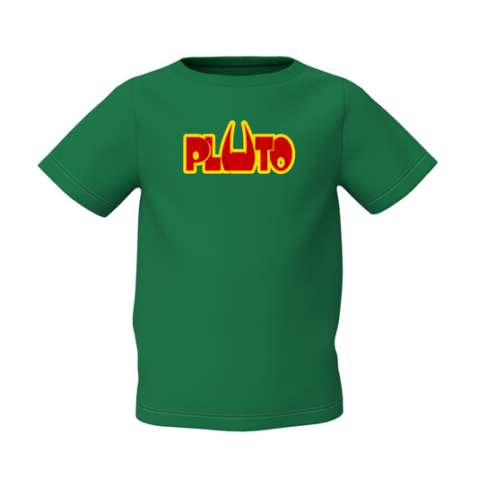 Pluto Graphic Kid’s Green Printed T-Shirt – Fun and Stylish
