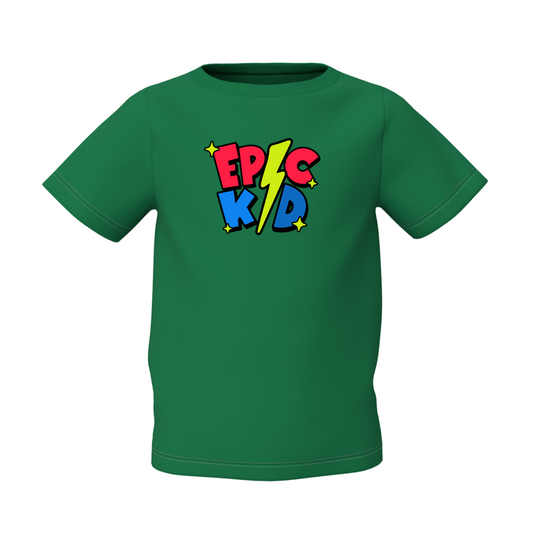 Epic Kid Graphic Kid’s Green Round Neck Printed T-Shirt