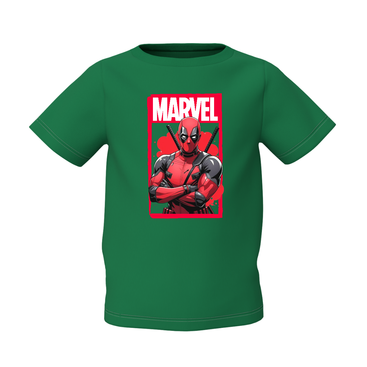 Deadpool Graphic Kid’s Green Printed T-Shirt