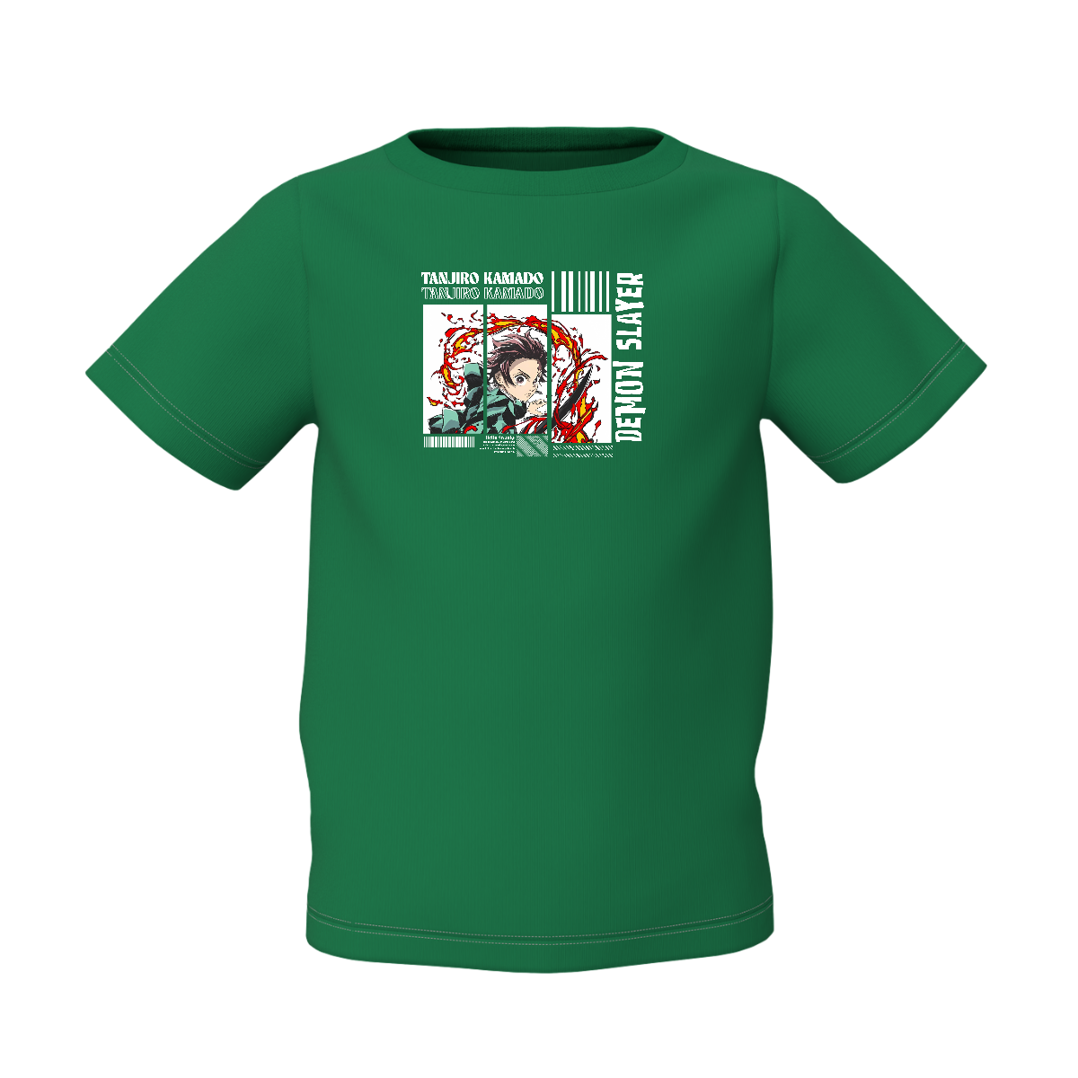 Demon Slayer Cartoon Graphic Saga Green Kids T-Shirt Online