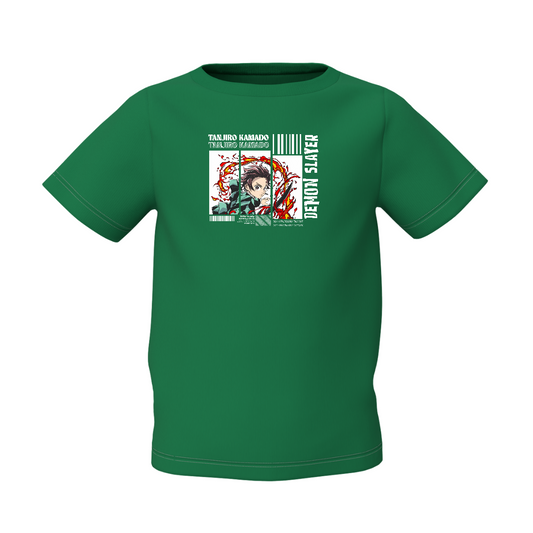 Demon Slayer Cartoon Graphic Saga Green Kids T-Shirt Online