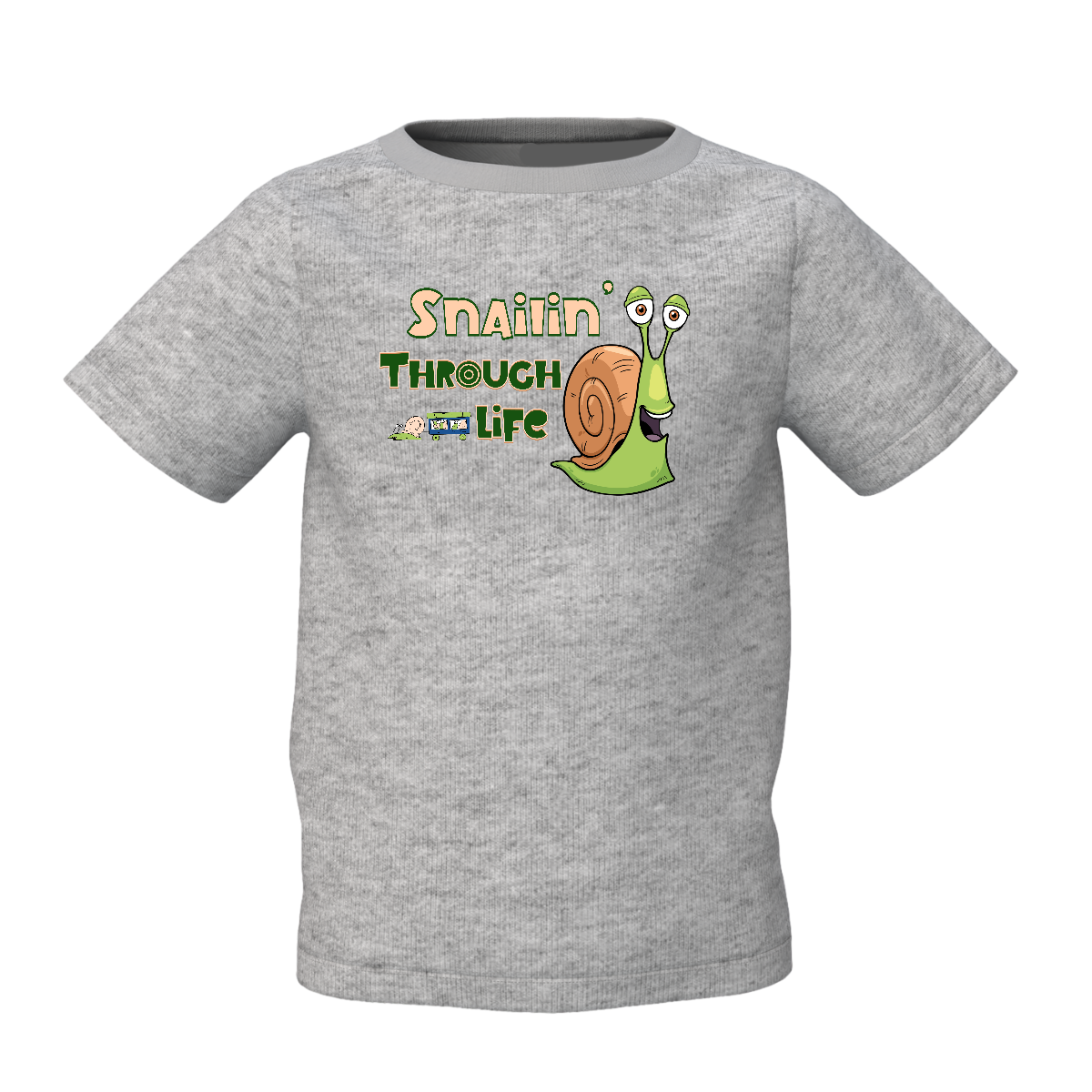 Buy Snailin Kids T-Shirt  Cool Grey Print Kids T-Shirts