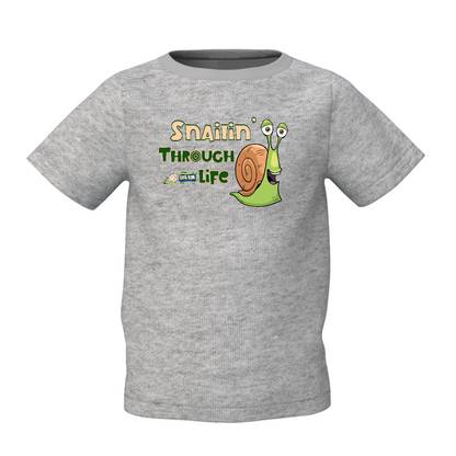 Buy Snailin Kids T-Shirt  Cool Grey Print Kids T-Shirts