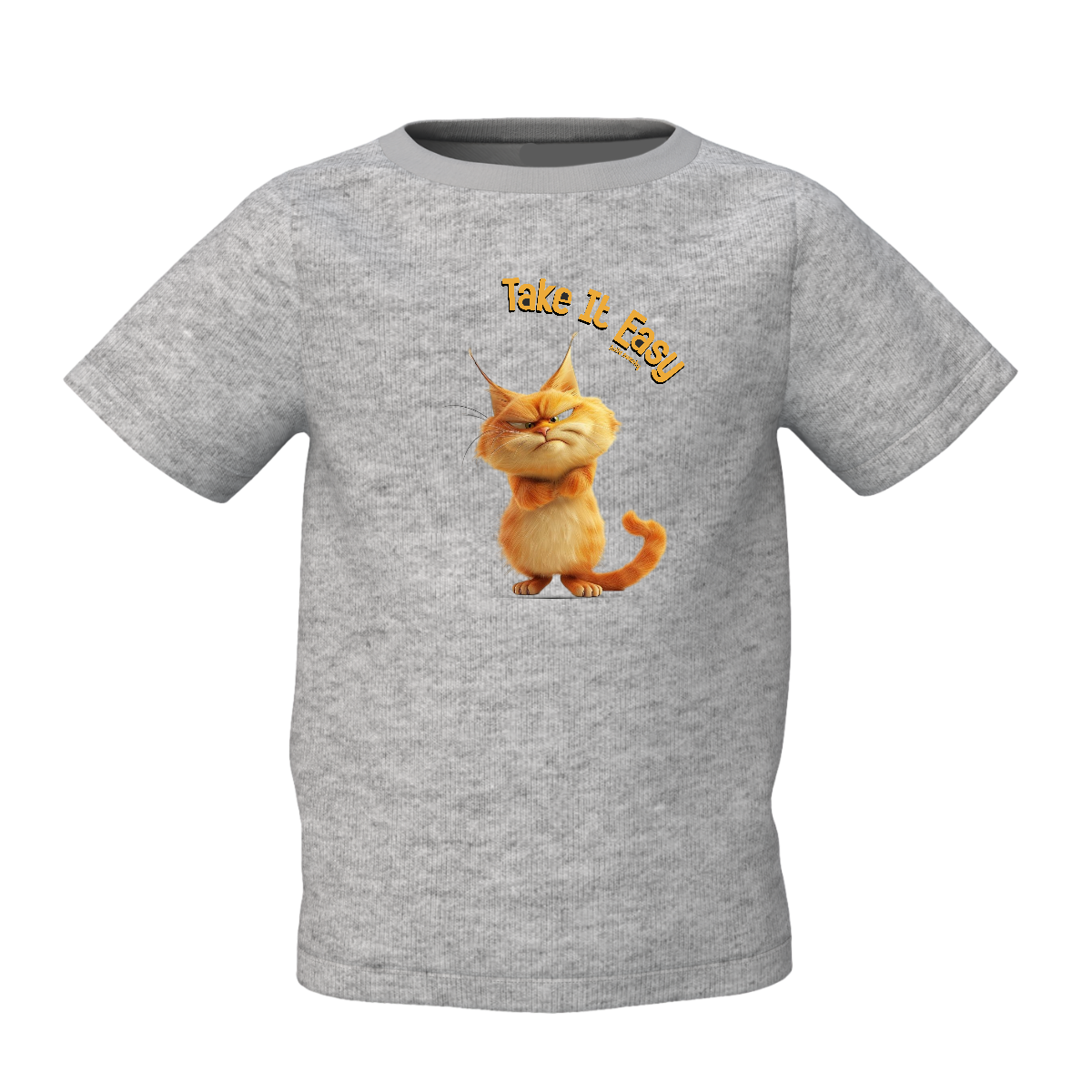 Take It Easy Graphic Kid’s Grey Printed T-Shirt