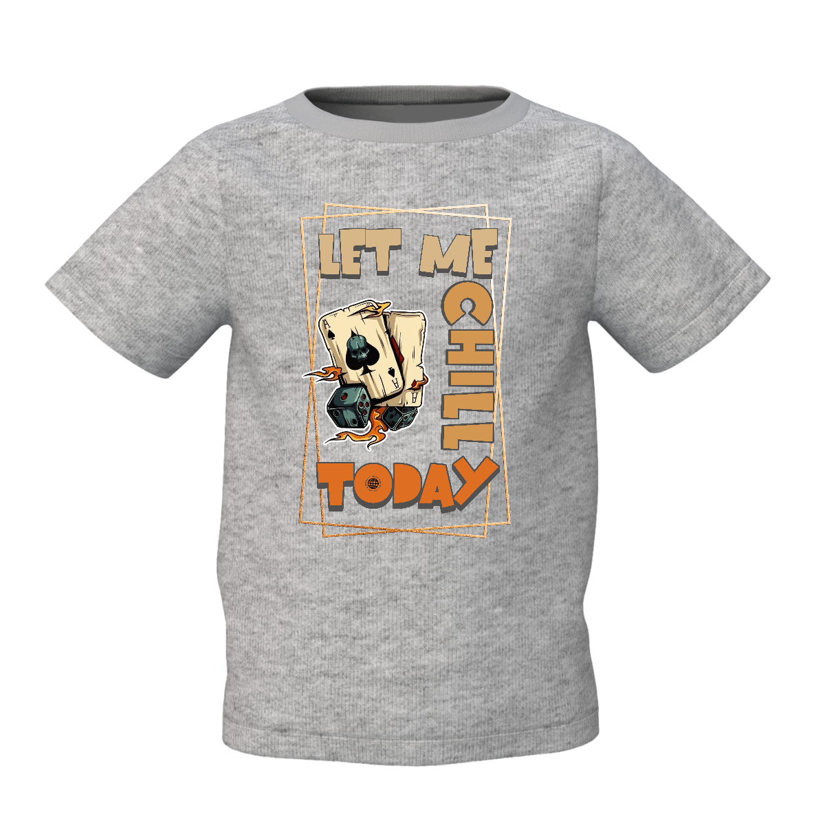 Let Me Chill Today Graphic Kid’s Grey Printed T-Shirt