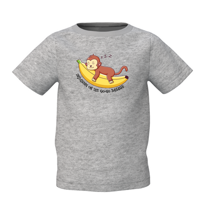 Go Banana Graphic Kid’s Grey Printed T-Shirt – Fun Kids Tee