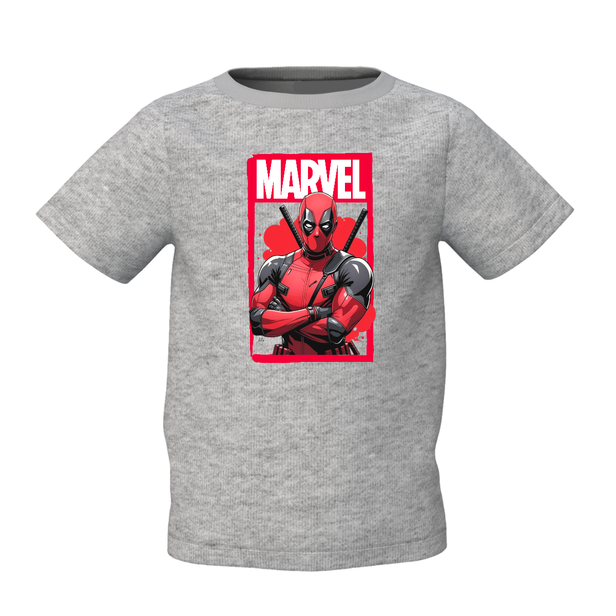 Deadpool Kids Grey Printed T-Shirt Marvel Graphic