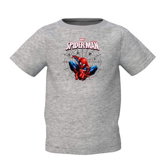 Spider Man Graphic Kid's Grey Printed T-Shirt