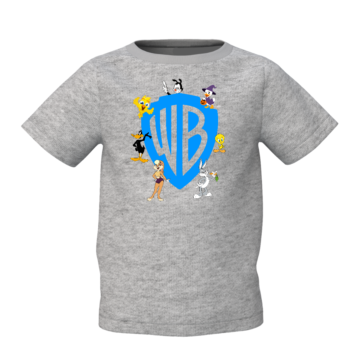 WB Graphic Kid’s Grey Printed T-Shirt