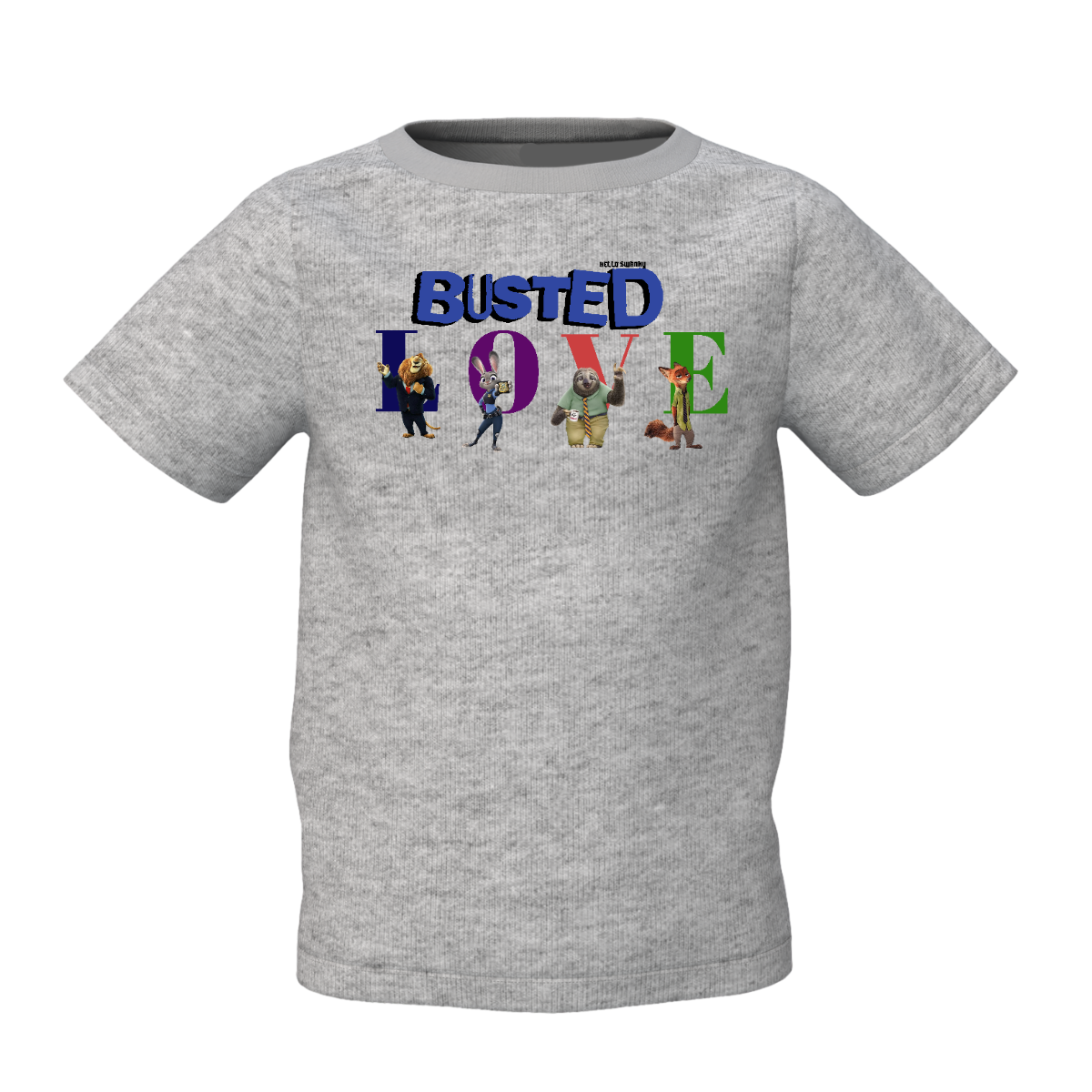 Busted Love Graphic Kid’s Grey Printed T-Shirt