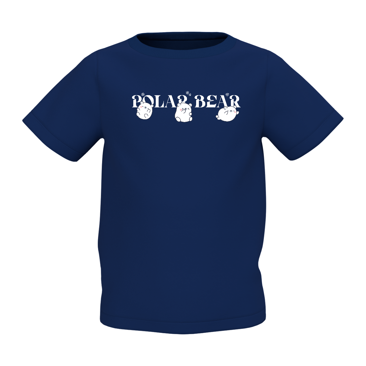 Polar Bear Graphic Kid’s Navy Blue Printed T-Shirt