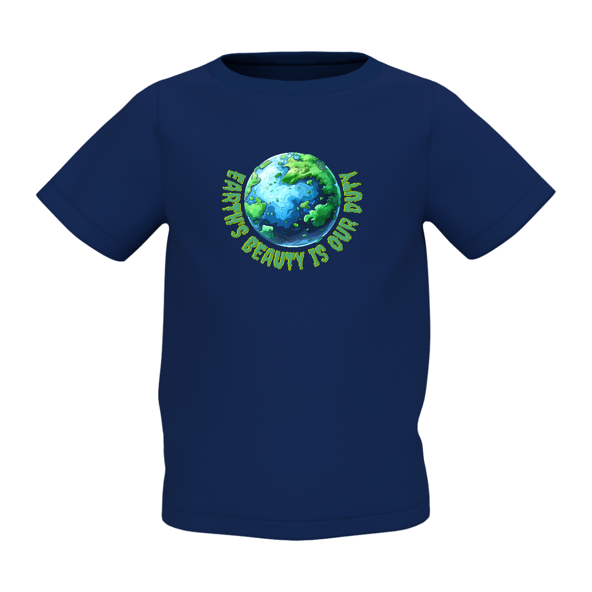 Earth Beauty Kids Navy Blue Printed T-Shirt – Trendy Wear