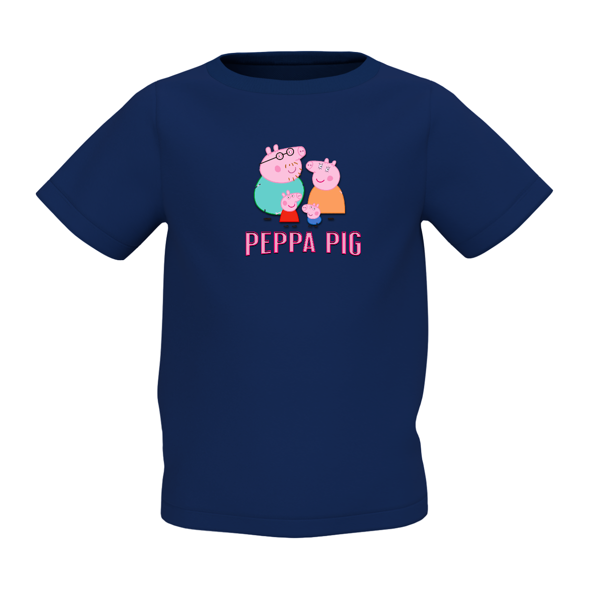 Peppa Pig Graphic Kid’s Navy Blue Round Neck Printed T-Shirt