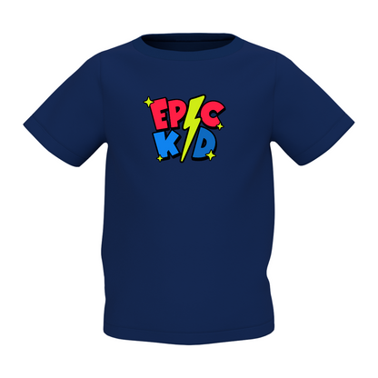 Epic Kid Graphic Kid’s Navy Blue Round Neck Printed T-Shirt