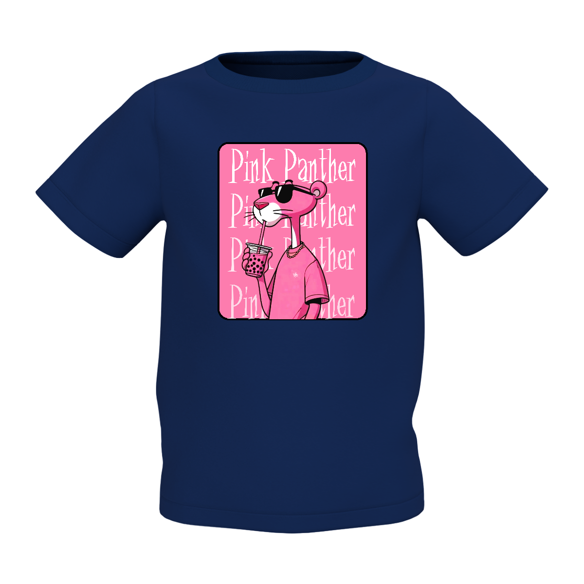 Pink Panther Graphic Kid’s Navy Blue Printed T-Shirt