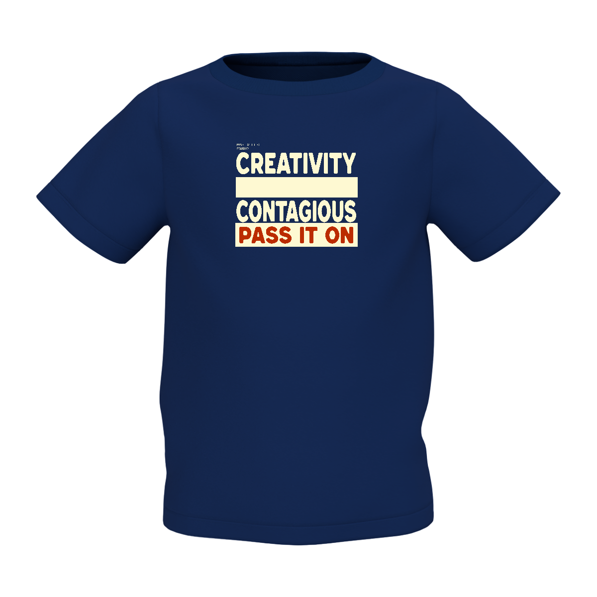 Pass It On Graphic Kid's Navy Blue Printed T-Shirt