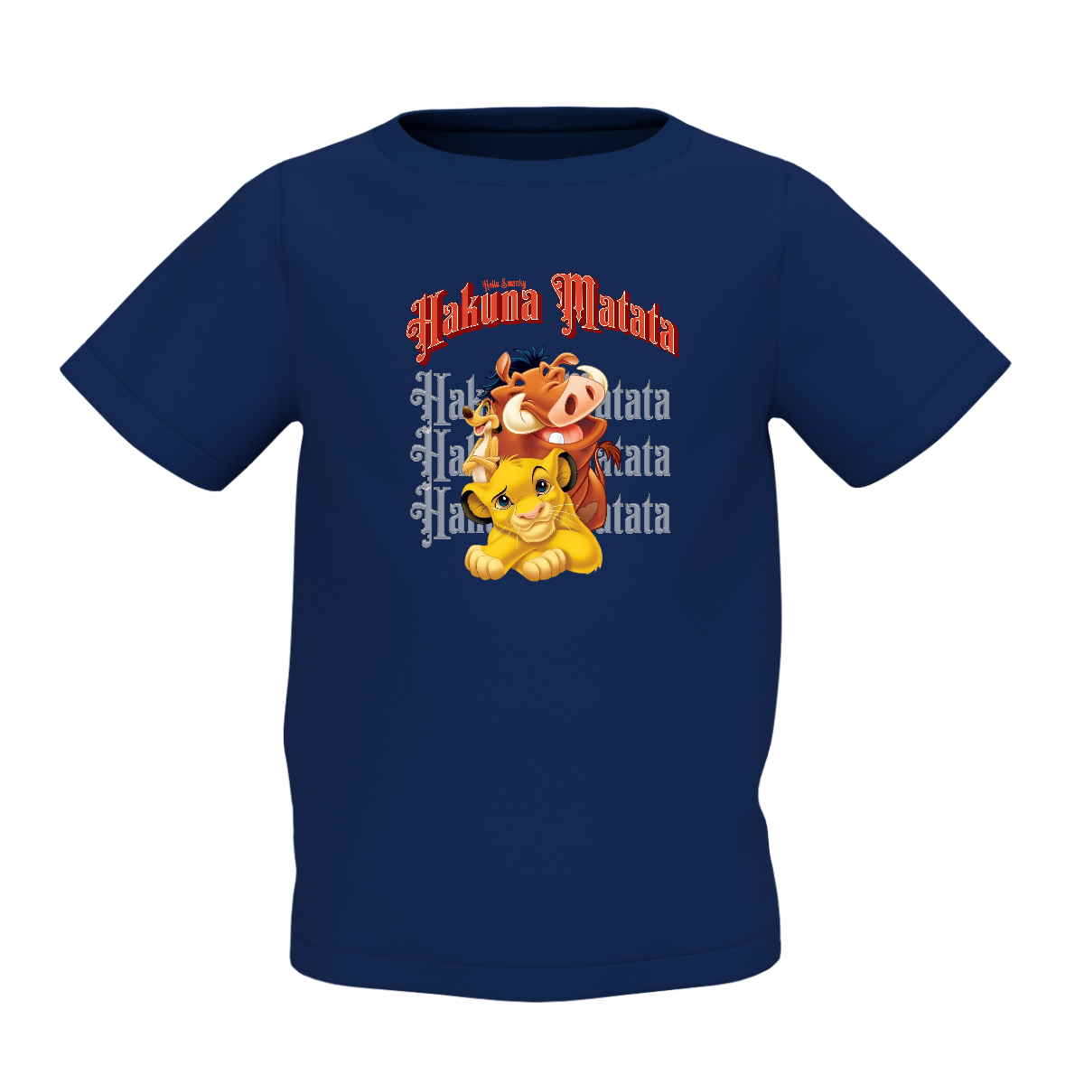 Hakuna Matata Graphic Kid’s Navy Blue  Printed T-Shirt