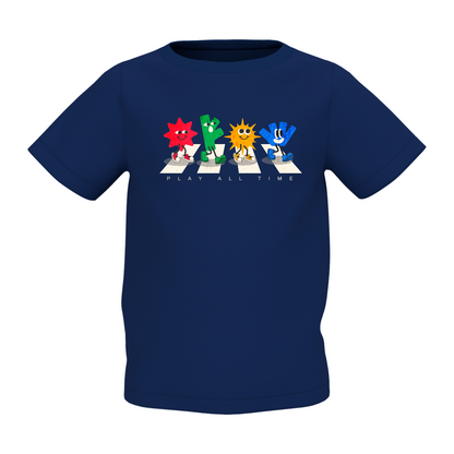 Play All Time Graphic Kid’s Navy Blue Round Neck Printed T-Shirt