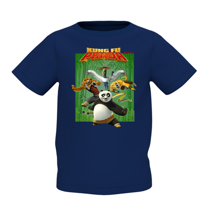 Kung Fu Panda Graphic Kid’s Navy Blue Printed T-Shirt
