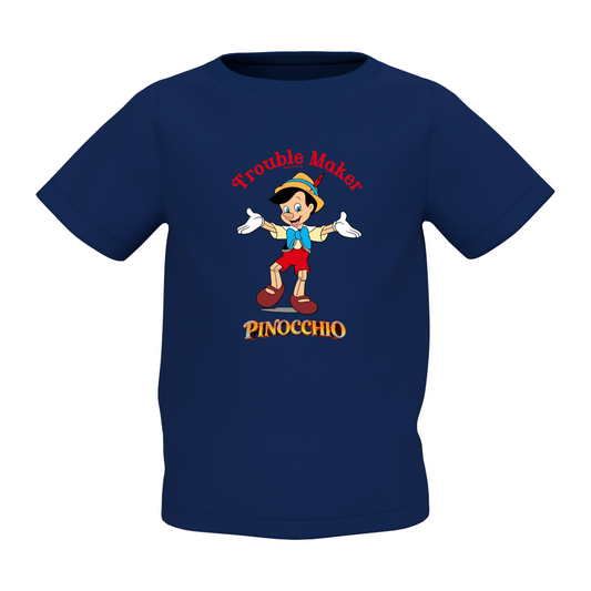 Pinocchio Graphic Kid’s Navy Blue Printed T-Shirt
