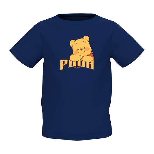 POOH Cartoon Graphic Kid’s Navy Blue Printed T-Shirt