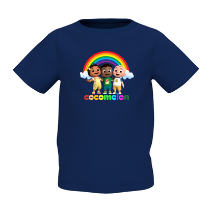Cocomelon Graphic Kid’s Navy Blue Printed T-Shirt – Fun & Stylish