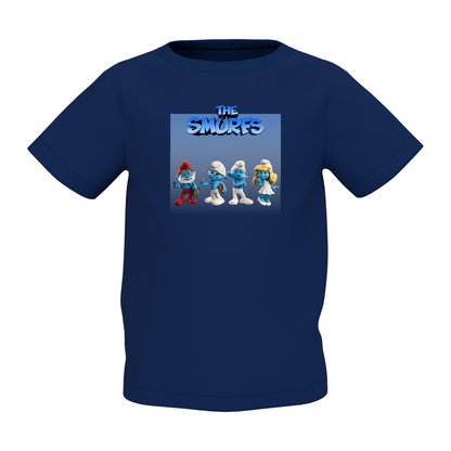 The Smurfs Graphic Kids Blue Printed T-Shirt Casual Wear