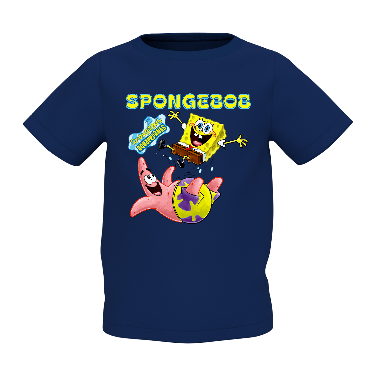 SpongeBob Graphic Kid’s Navy Blue Printed T-Shirt – Fun & Comfy