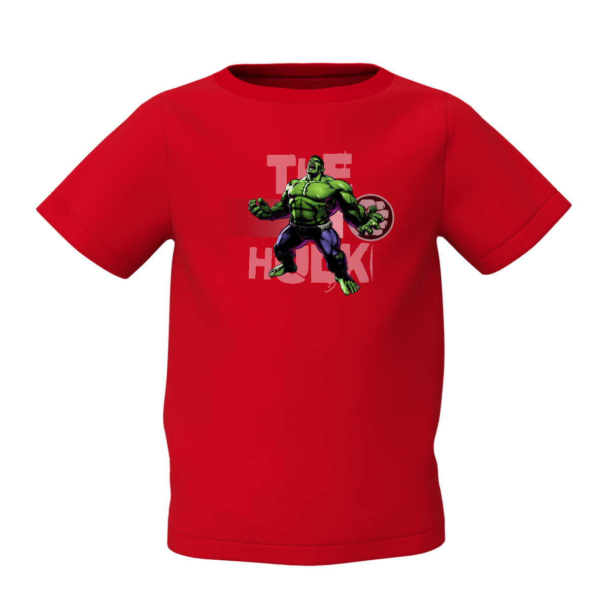 Hulk Graphic Kid's Red Printed T-Shirt