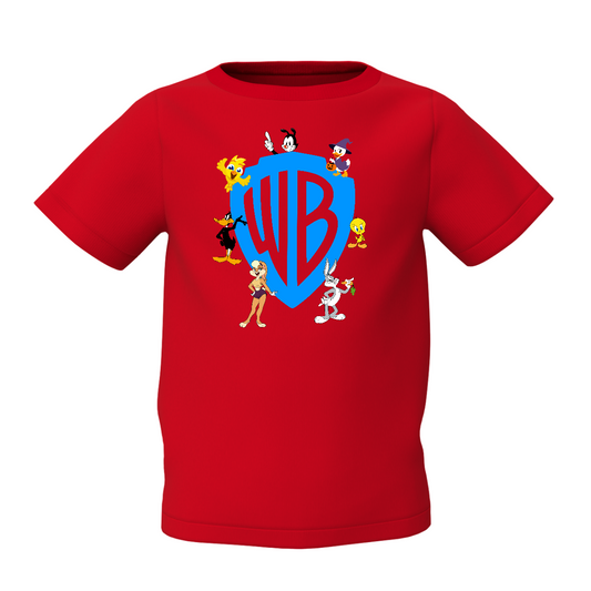 WB Graphic Kid’s Red Printed T-Shirt for Playtime Comfort