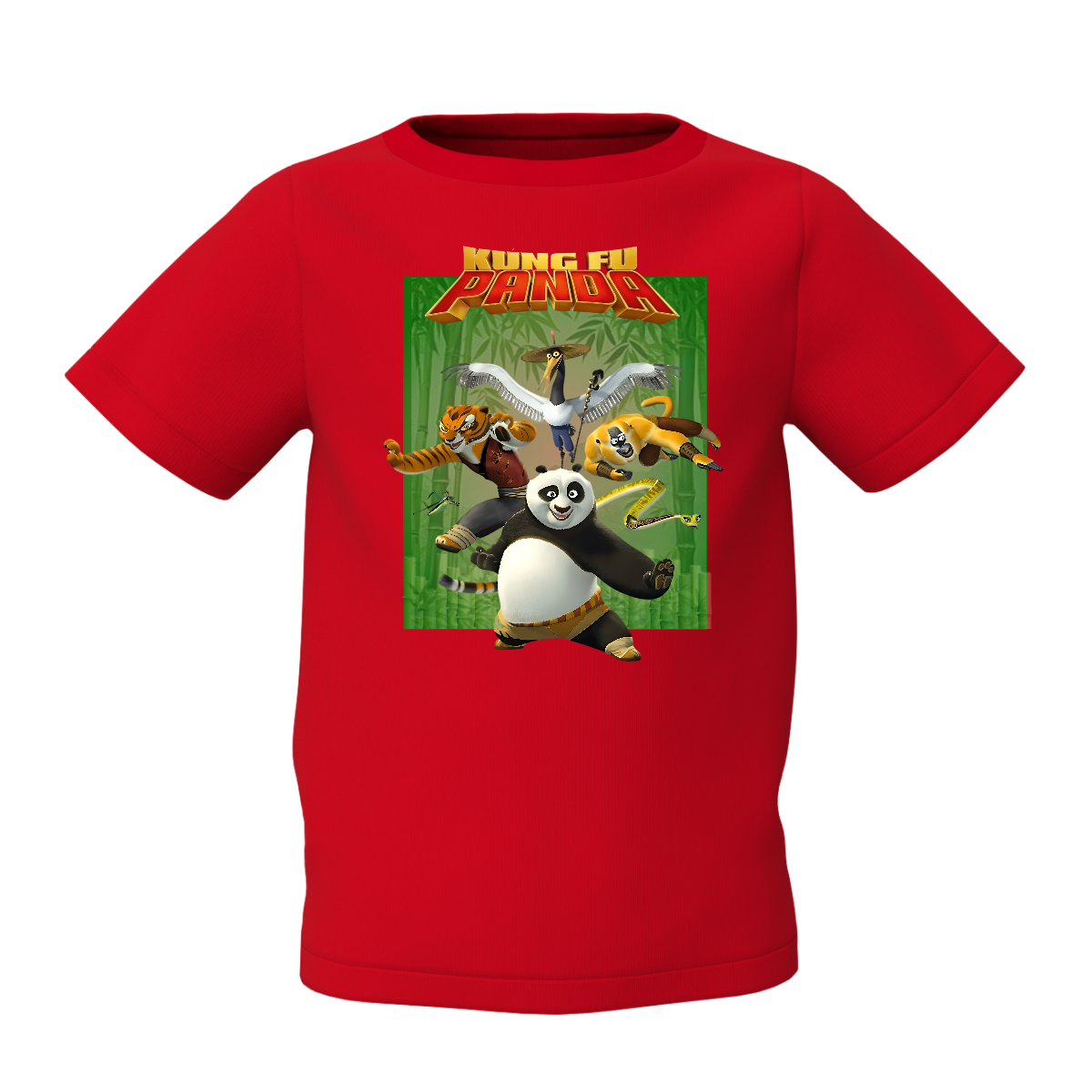 Kung Fu Panda Graphic Kid’s Red Printed T-Shirt