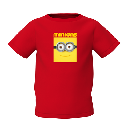 Minions Cartoon Graphic Kids Red Printed T-Shirt for Kids