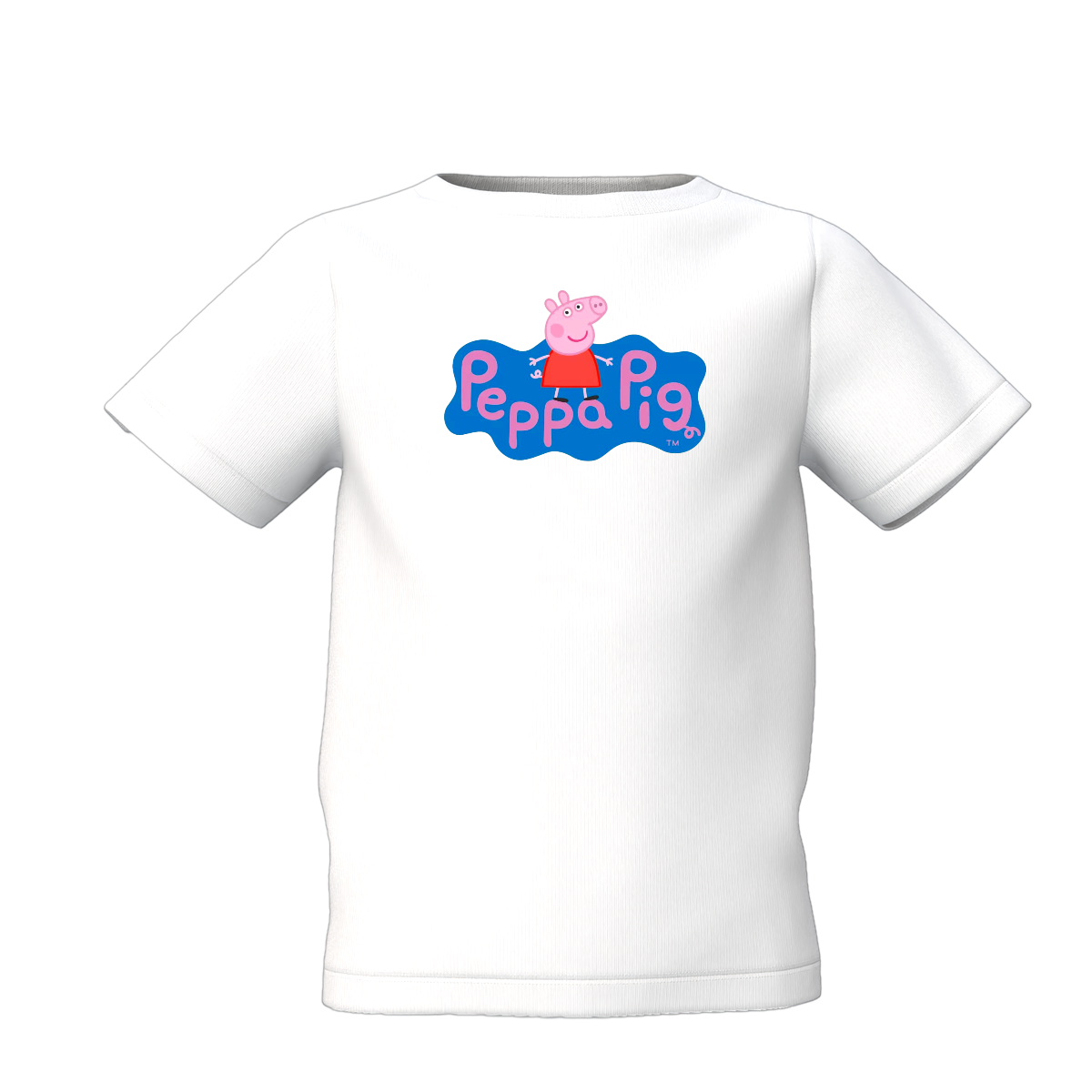 Peppa Cartoon Graphic Kid’s White Round Neck Printed T-Shirt
