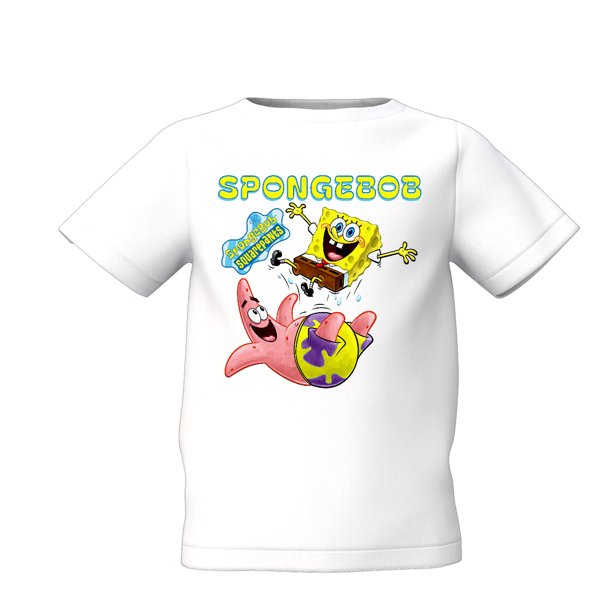 SpongeBob Graphic Kid’s White Printed T-Shirt – Fun & Comfy
