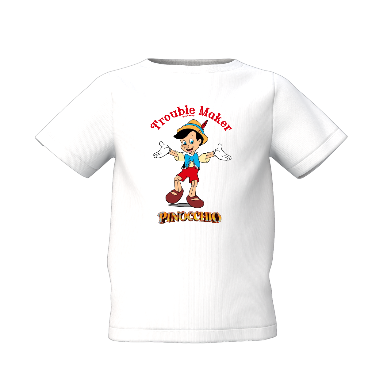 Pinocchio Graphic Kid’s White Printed T-Shirt