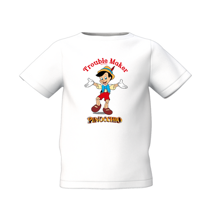 Pinocchio Graphic Kid’s White Printed T-Shirt