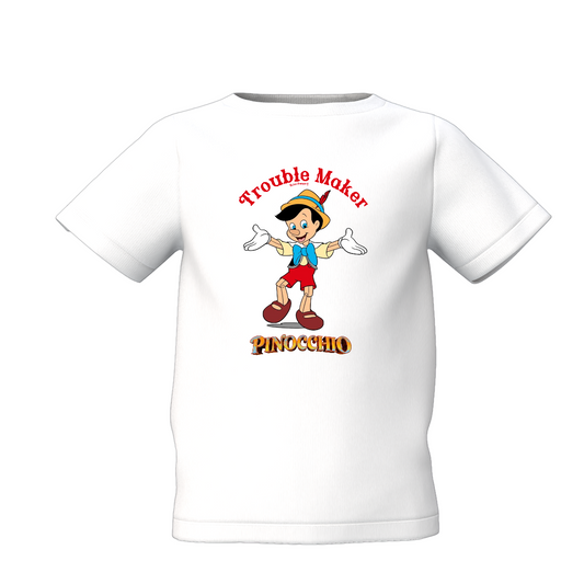 Pinocchio Graphic Kid’s White Printed T-Shirt