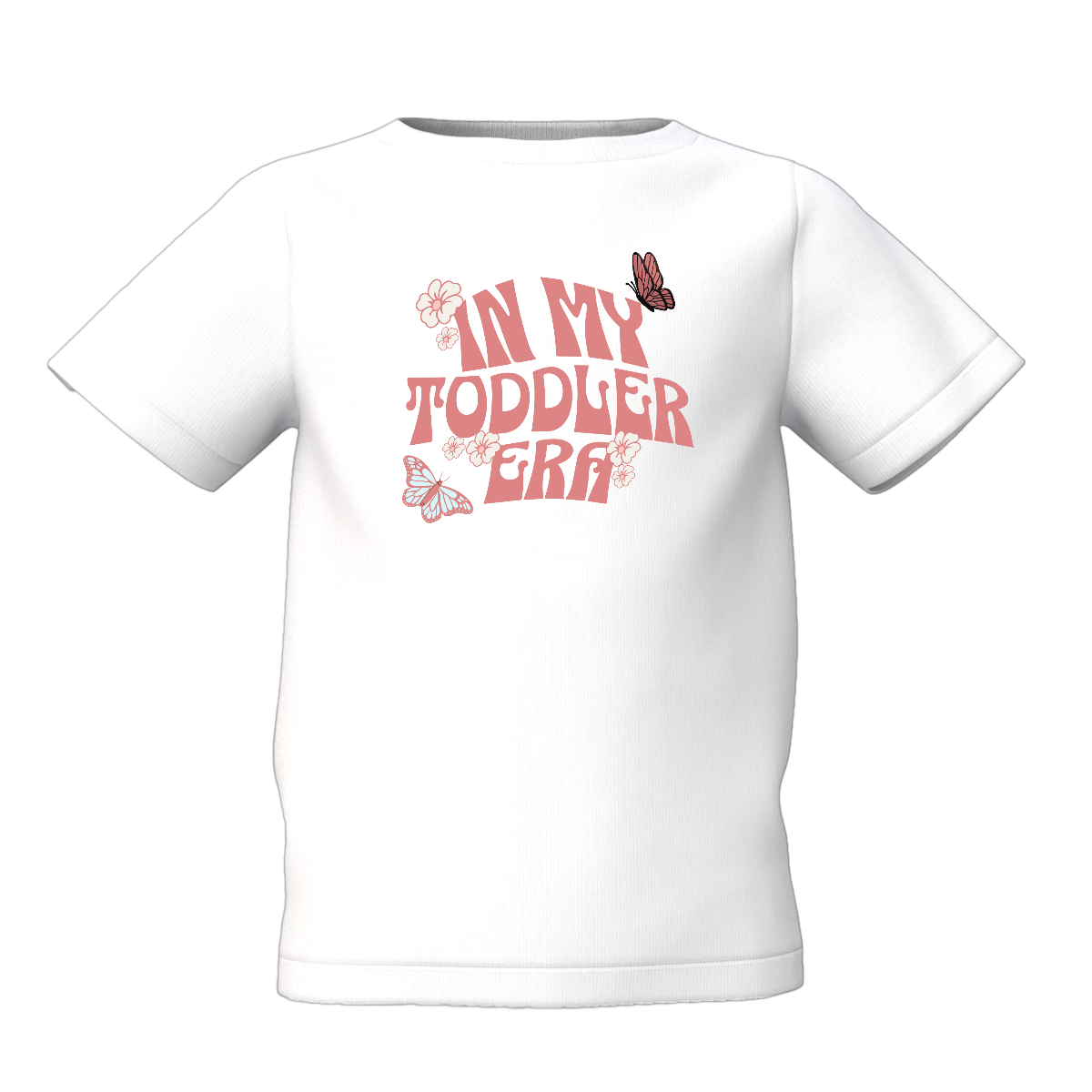 Toddler Era Graphic Kid’s White Printed T-Shirt Cute Soft Cotton
