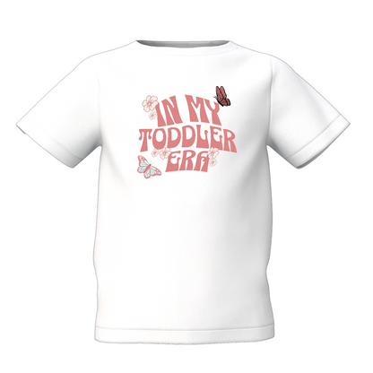 Toddler Era Graphic Kid’s White Printed T-Shirt Cute Soft Cotton