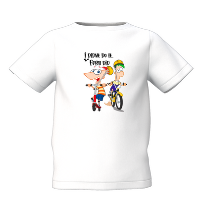 Phineas Graphic White Printed T-Shirt for Kids Comfort
