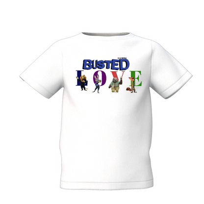 Busted Love Graphic Kids White Printed T-Shirt Casual Wear
