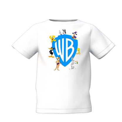 WB Kid’s White Printed T-Shirt for Daily Casual Wear Style