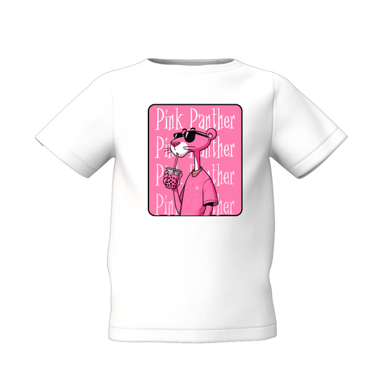 Pink Panther Graphic Kid’s White Printed T-Shirt