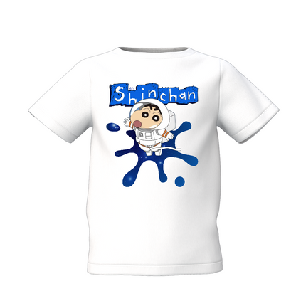 Shinchan Graphic Kid's White Printed T-Shirt